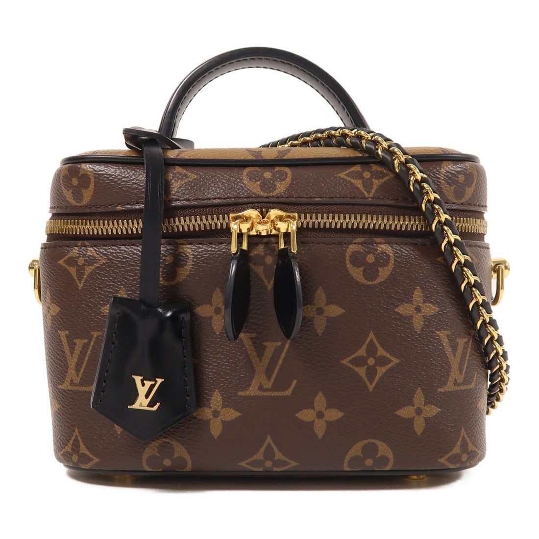 Louis Vuitton LV GHW Vanity PM 2 Way Shoulder Bag M45165 Monogram Brown: Louis Vuitton LV GHW Vanity PM 2 Way Shoulder Bag M45165 Monogram Brown Introducing the LOUIS VUITTON LV GHW Vanity PM 2 Way Shoulder Bag, a stylish and versatile accessory crafted from high-quality P