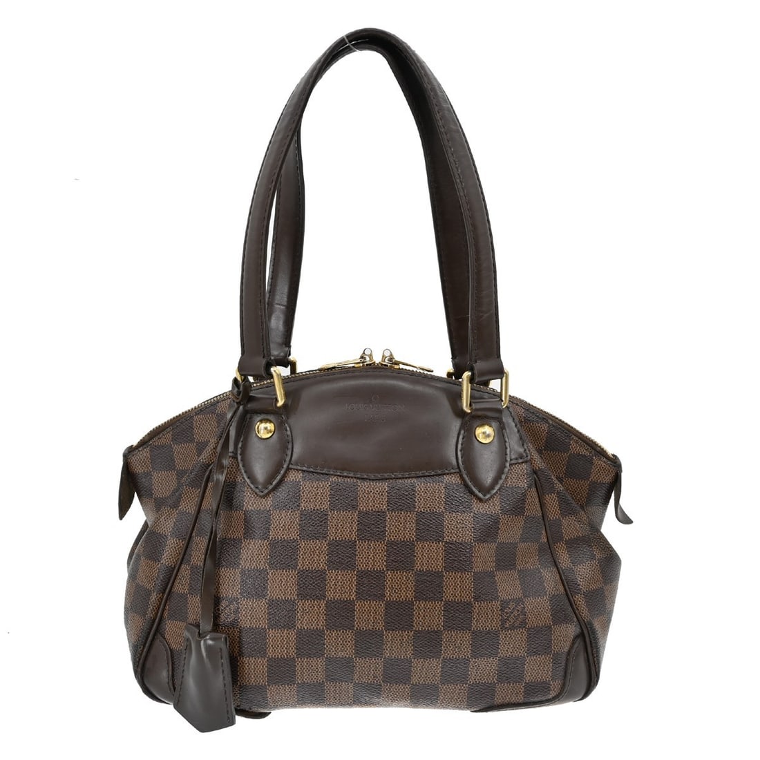 Louis Vuitton Verona PM Damier Canvas Brown Medium Top Handle Bag: Louis Vuitton Verona PM Damier Canvas Brown Medium Top Handle Bag This Louis Vuitton Damier Verona PM is a medium top handle bag crafted from Damier canvas leather with a brown check pattern. It featu