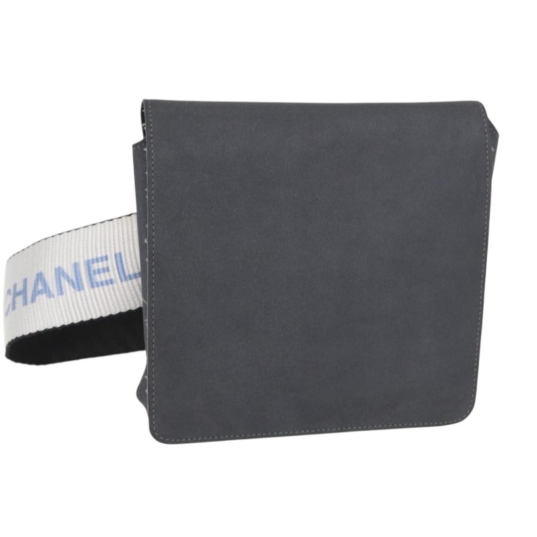 CHANEL Gray Silver Nylon Sports Line Waist Bag Auth yk19613 (1 of 18)