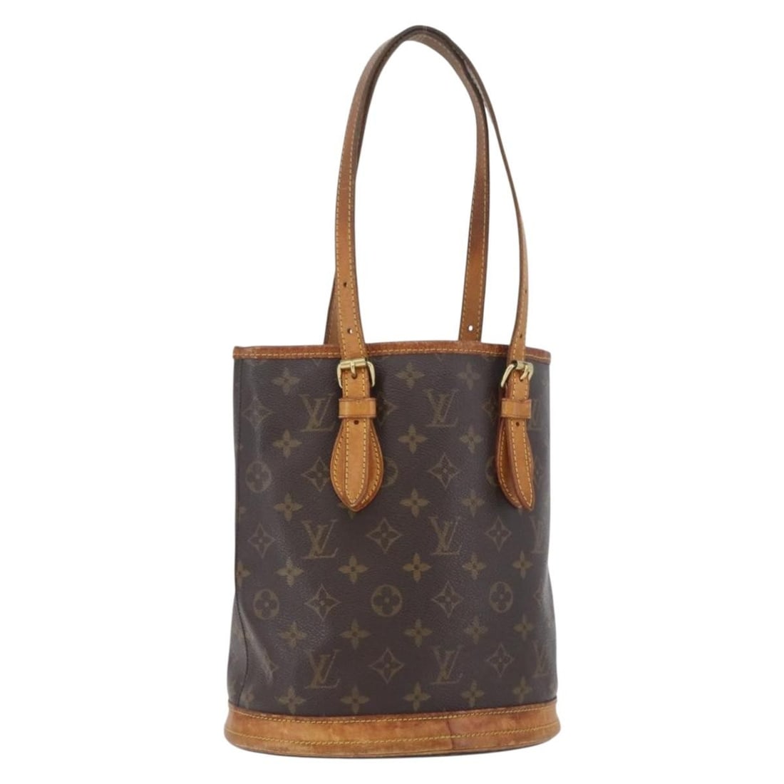 Louis Vuitton Bucket PM Monogram Canvas Shoulder Bag M42238 USA: Louis Vuitton Bucket PM Monogram Canvas Shoulder Bag M42238 USA This Louis Vuitton Monogram Bucket PM is a women's shoulder bag crafted from monogram canvas. The bag features a monogram exterior with 