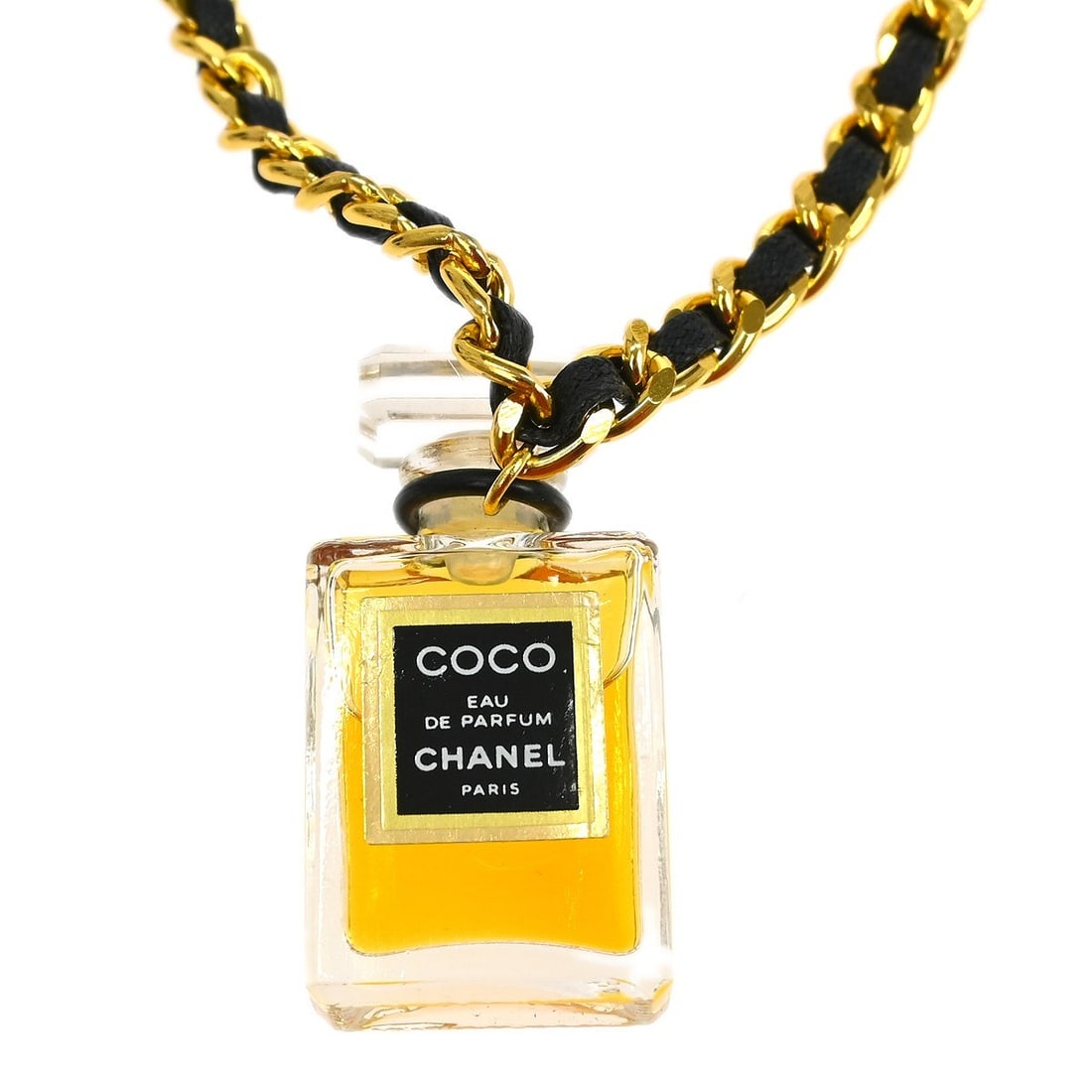 Gold Plated Round Charm Necklace by Chanel France (1 of 6)