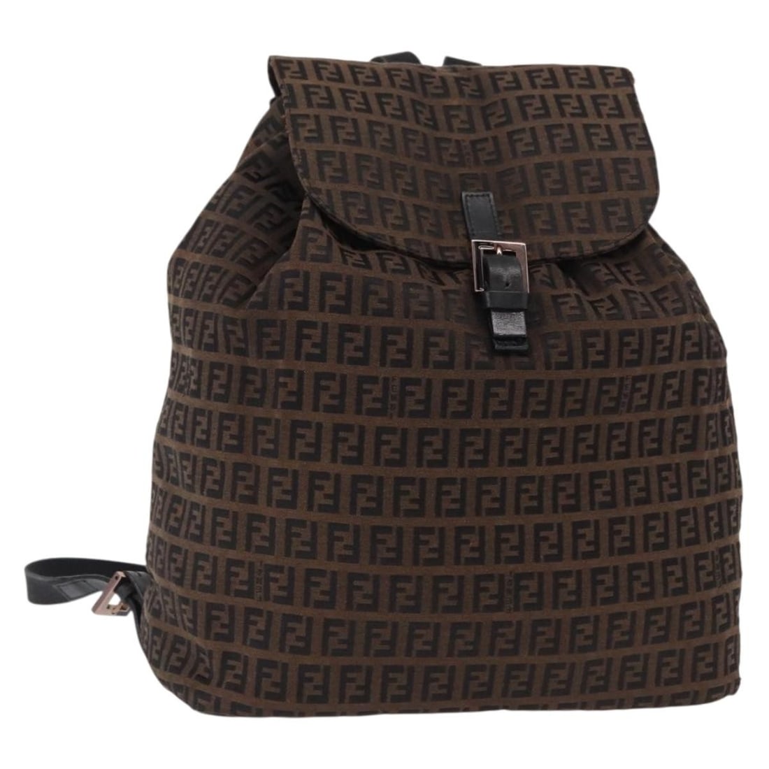 Fendi Zucchino Canvas Brown Black Women's Backpack Made in Italy: Fendi Zucchino Canvas Brown Black Women's Backpack Made in Italy This FENDI Zucchino Canvas Backpack features a brown and black exterior crafted from the iconic Zucchino canvas. Designed for women, th