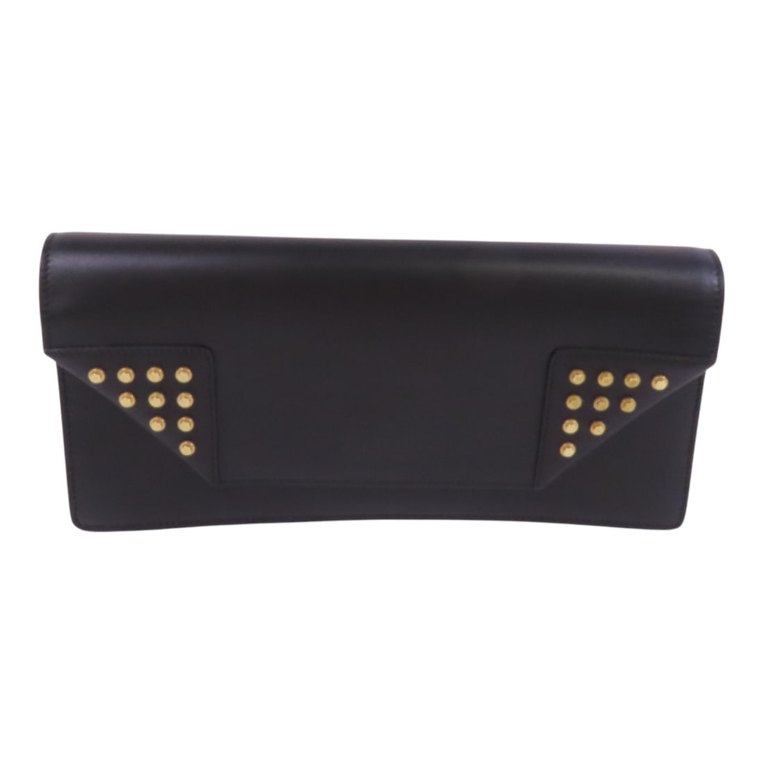 SAINT LAURENT Black Calfskin GHW Clutch Bag 315683: SAINT LAURENT Black Calfskin GHW Clutch Bag 315683 This elegant SAINT LAURENT clutch bag is crafted from high-quality calfskin leather in a classic black hue. It features a sleek design ideal for both