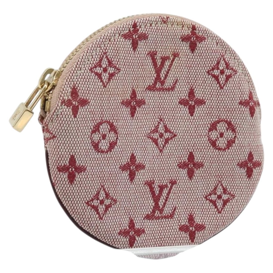 Red Monogram Mini Canvas Coin Purse by Louis Vuitton M92462: Red Monogram Mini Canvas Coin Purse by Louis Vuitton M92462 This Louis Vuitton Monogram Mini Porte Monnaie Ron coin purse features the signature Monogram Mini Canvas in a striking red color. Designed 