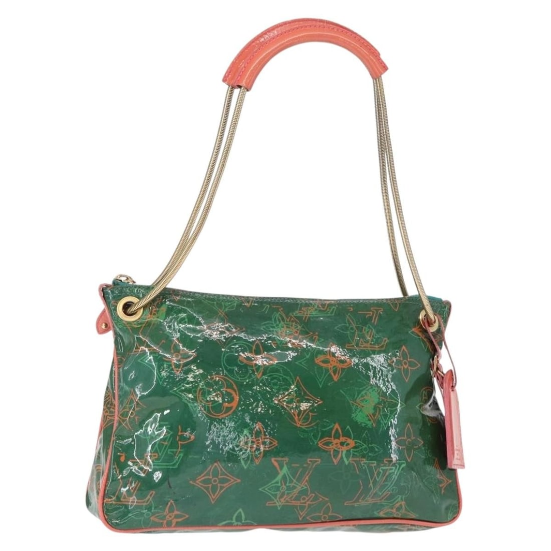 LOUIS VUITTON Monogram Bonbon Richard Prince Green Pochette M95748 Auth (1 of 18)