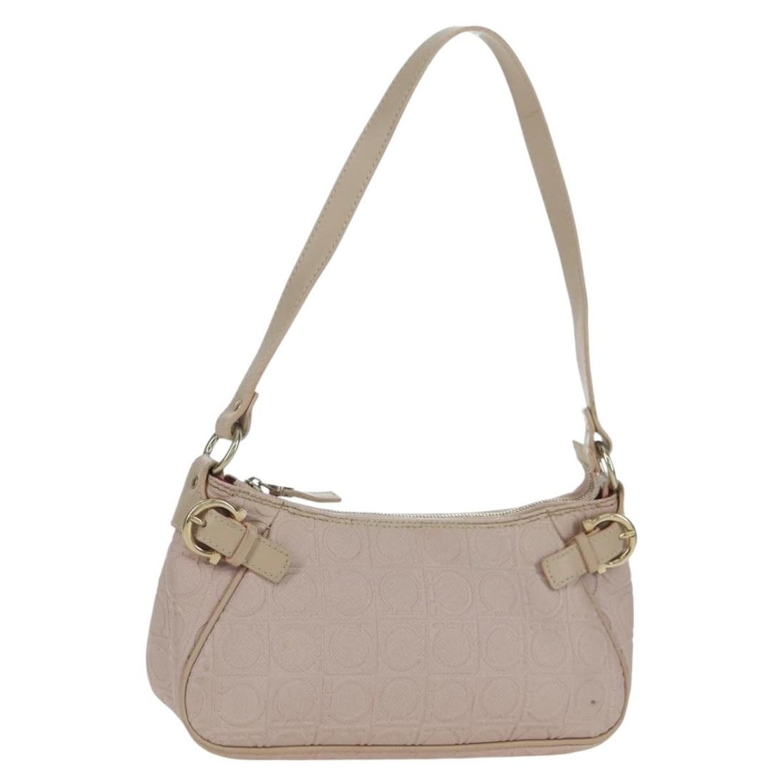 Salvatore Ferragamo Pink Gancini PVC Leather Women's Accessory Pouch Italy (1 of 18)