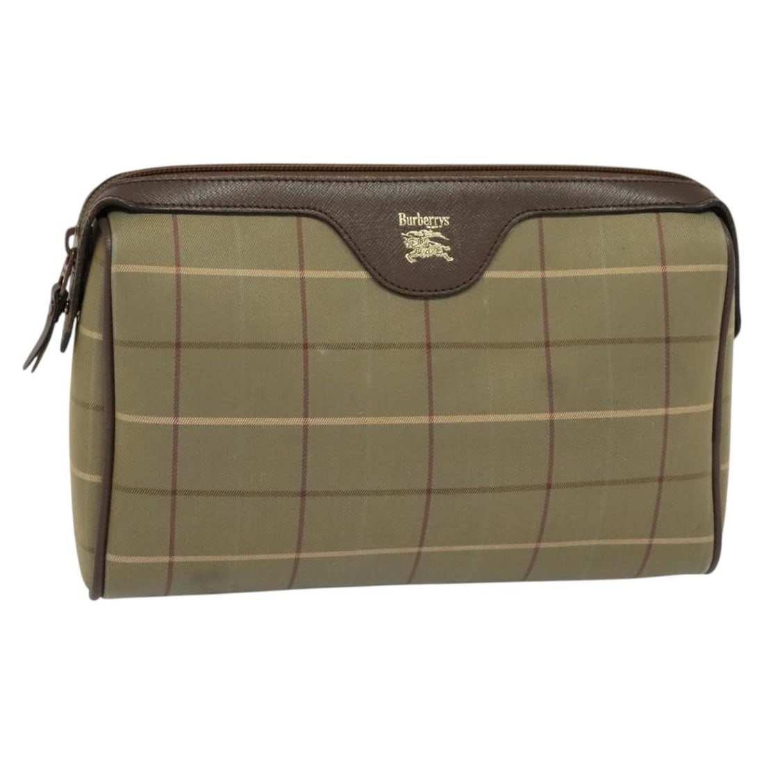 Beige Canvas Nova Check Clutch by Burberrys for Women: Beige Canvas Nova Check Clutch by Burberrys for Women This Burberrys Nova Check clutch bag features the iconic beige canvas exterior with a classic Nova Check pattern. Designed for women, it offers a 