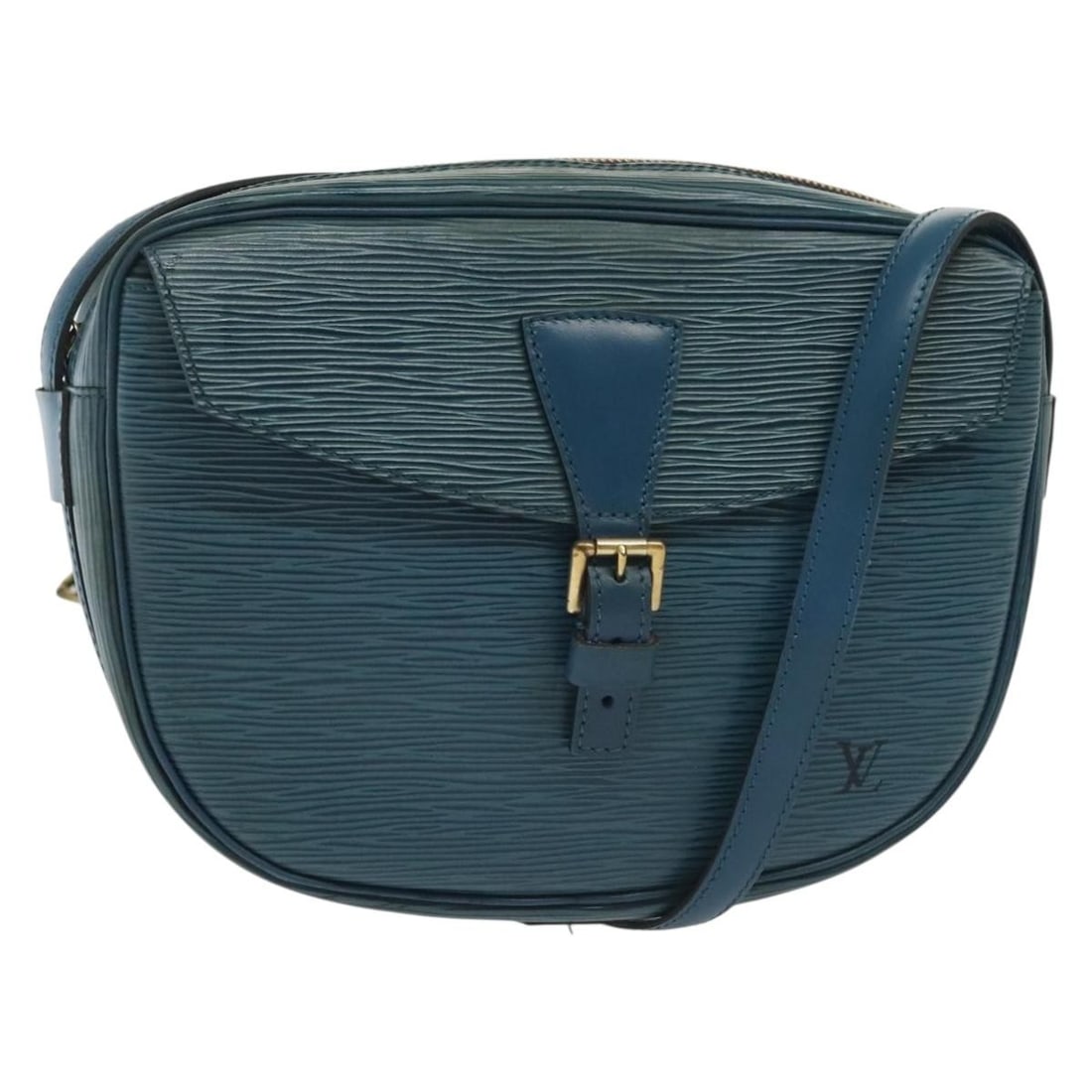 Louis Vuitton Epi June Feuille Blue Shoulder Bag M52155 Auth France (1 of 18)