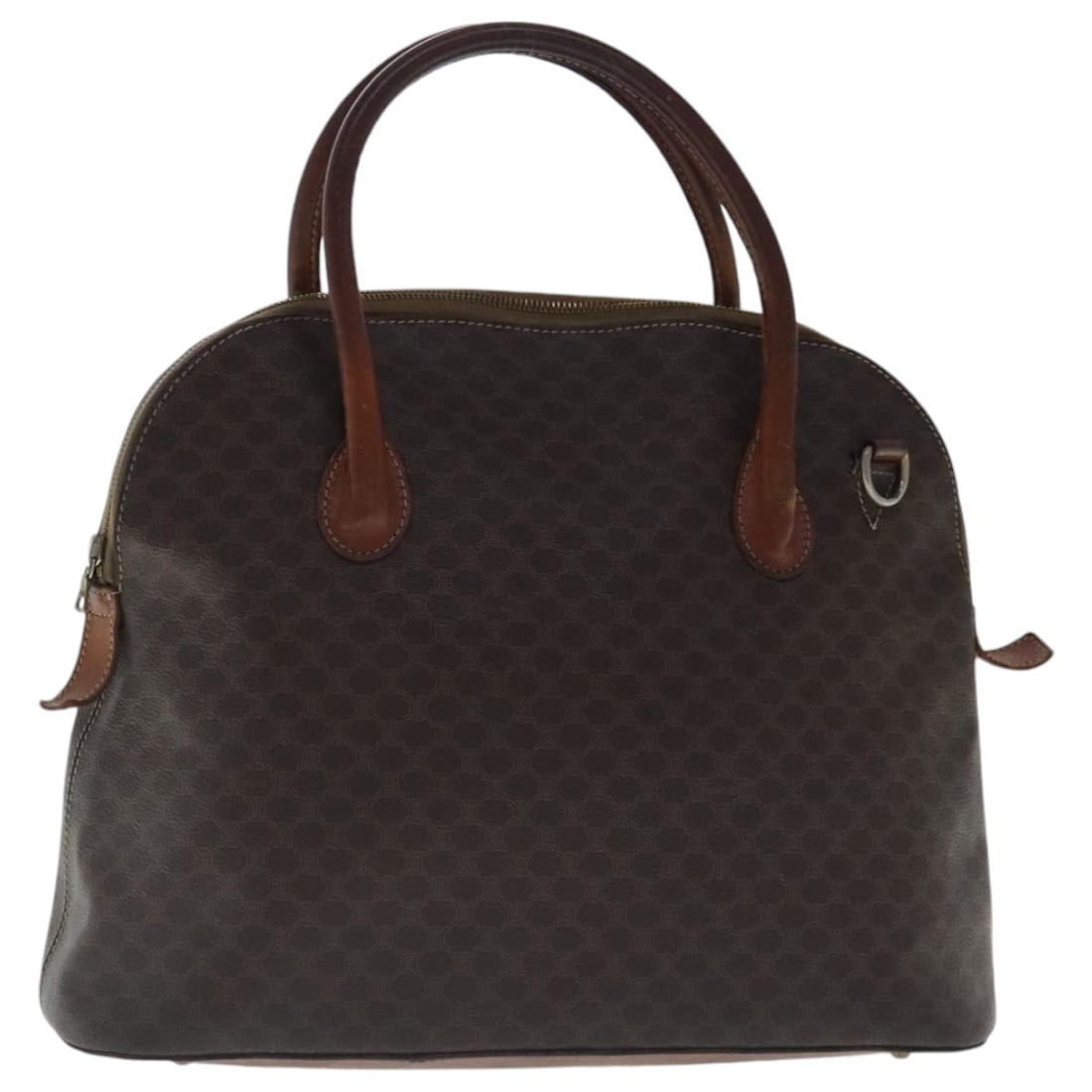 Celine Macadam Gold Brown PVC Leather Handbag for Women: Celine Macadam Gold Brown PVC Leather Handbag for Women This CELINE Macadam canvas handbag features a combination of PVC leather and canvas in gold and brown tones. Designed for women, it includes dua