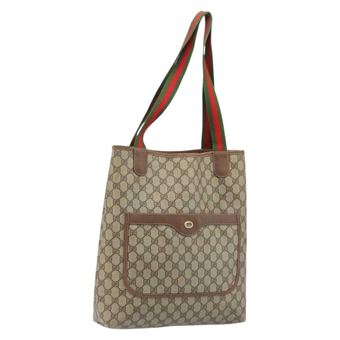 Gucci GG Canvas Web Sherry Line Beige Gold Tote Bag 40 02 003: Gucci GG Canvas Web Sherry Line Beige Gold Tote Bag 40 02 003 This GUCCI GG Supreme Web Sherry Line tote bag features a beige and gold GG canvas exterior with classic web detailing. Designed for women