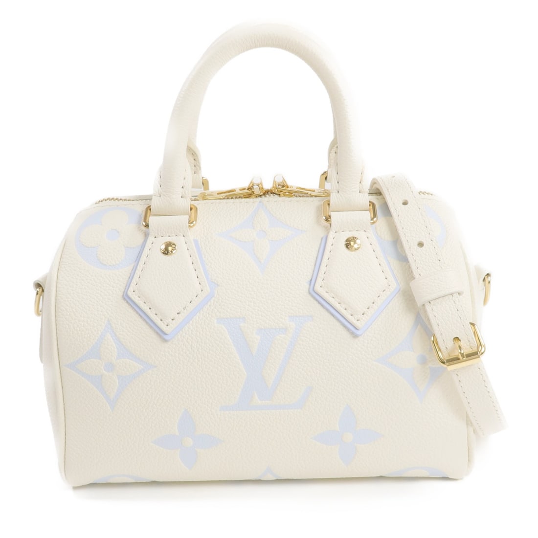 Louis Vuitton Speedy Bandouliere 20 Calfskin White Monogram Shoulder Bag (1 of 14)