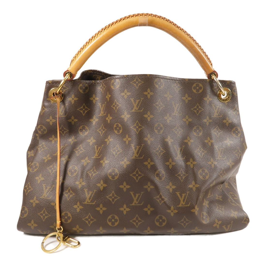 Louis Vuitton Artsy MM Monogram Shoulder Bag with Gold Hardware Brown: Louis Vuitton Artsy MM Monogram Shoulder Bag with Gold Hardware Brown This Louis Vuitton Artsy MM shoulder bag features the signature Monogram pattern in brown PVC coated canvas. Designed for women, i