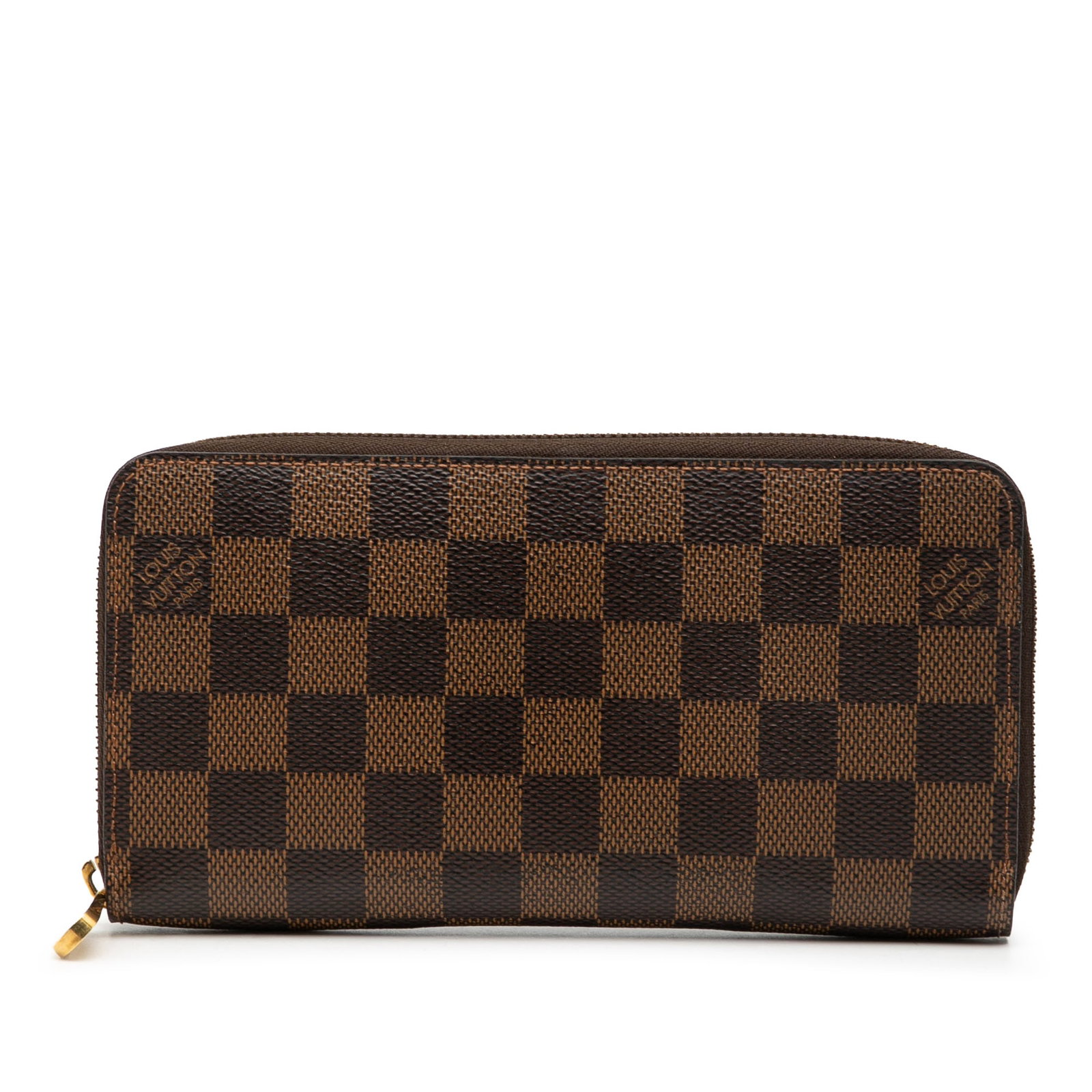 Louis Vuitton Zippy Wallet in Damier Ebene Coated Canvas Brown: Louis Vuitton Zippy Wallet in Damier Ebene Coated Canvas Brown This Louis Vuitton Damier Ebene Zippy Long Wallet features the signature damier ebene canvas exterior with a zip-around closure. The inte