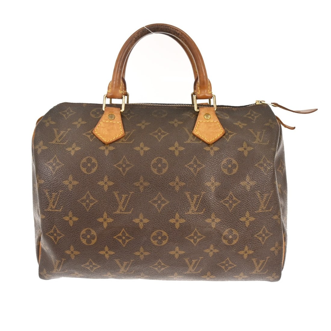 Louis Vuitton Speedy 30 Monogram Canvas Satchel Bag M41526: Louis Vuitton Speedy 30 Monogram Canvas Satchel Bag M41526 This Louis Vuitton Speedy 30 handbag features the iconic monogram canvas exterior with beige leather double handles and a zip closure. The sa