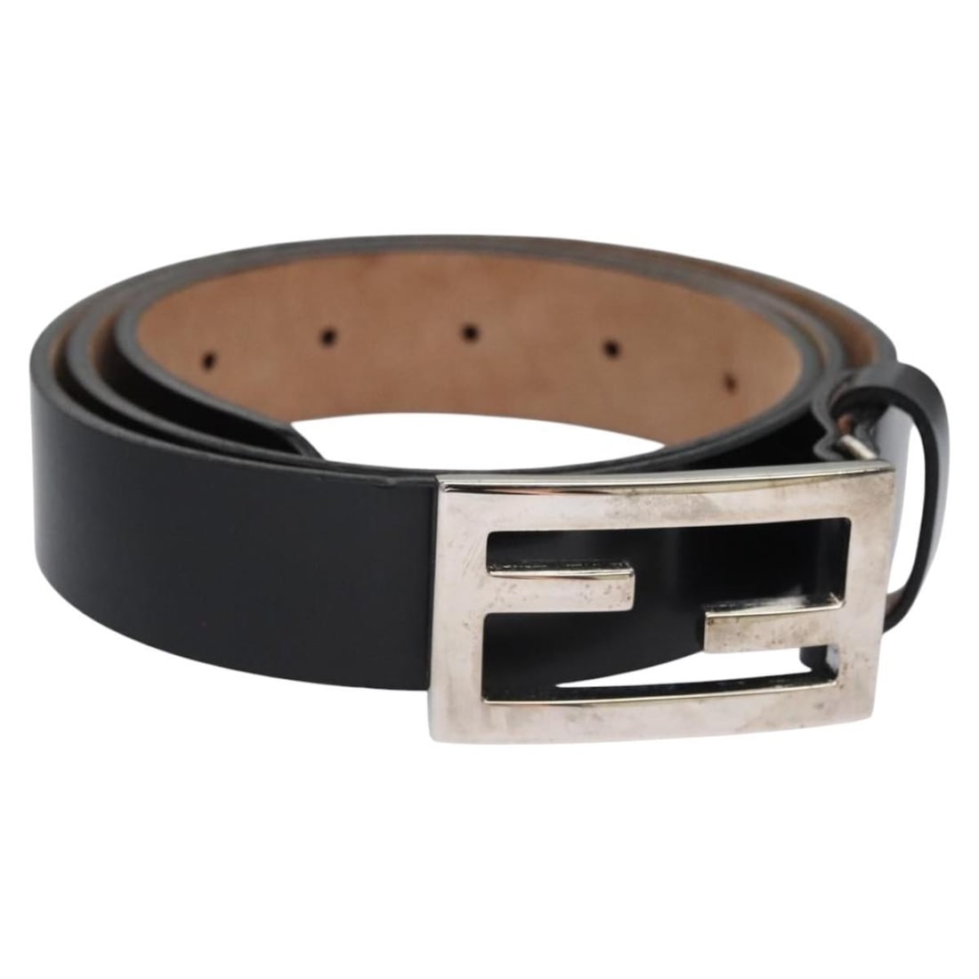 Fendi Black Leather Womens Belt 39.4 Inch Italian Made (1 of 13)