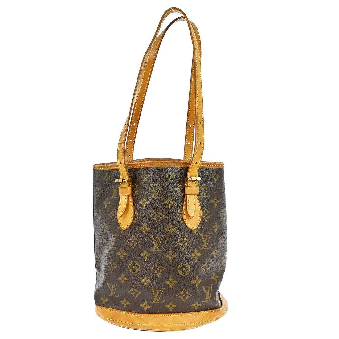 Louis Vuitton Monogram Petite Bucket PM Shoulder Tote M42238 Brown (1 of 18)