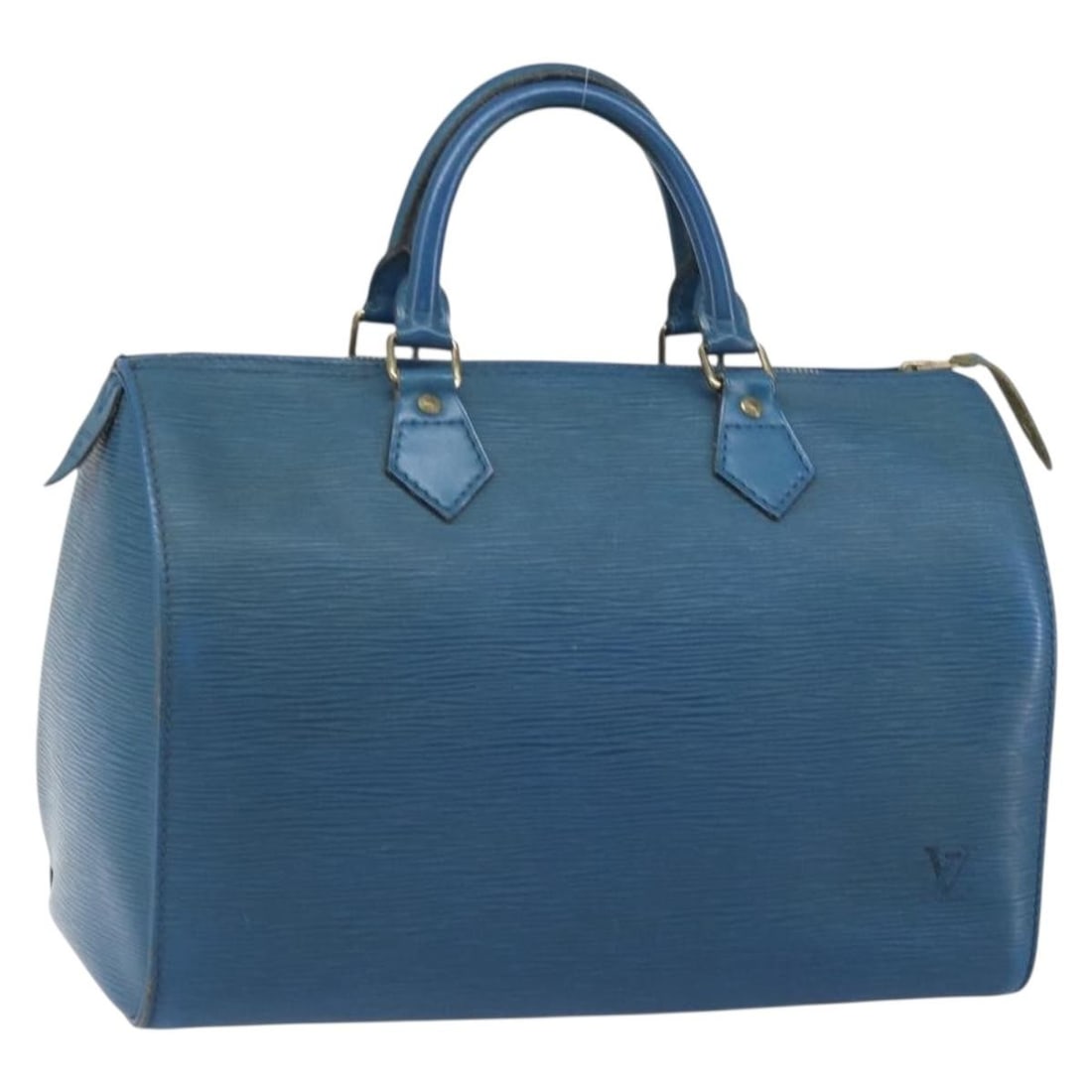 Louis Vuitton Epi Leather Speedy 30 Toledo Blue Handbag M43005: Louis Vuitton Epi Leather Speedy 30 Toledo Blue Handbag M43005 This is a Louis Vuitton Epi Speedy 30 handbag in Toledo Blue, crafted from signature Epi leather. Designed for women, this bag features d