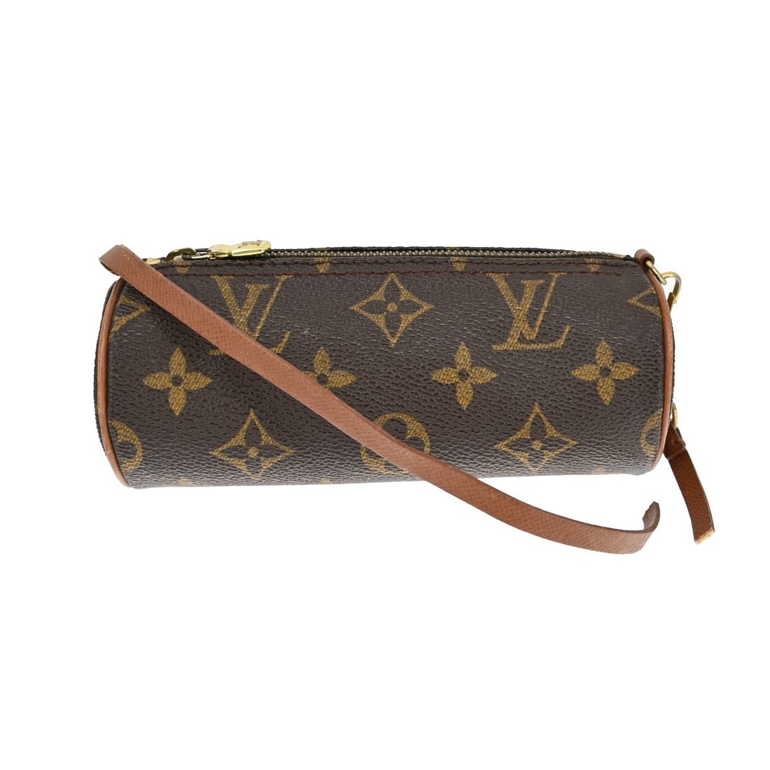 Louis Vuitton Papillon Monogram Canvas Micro Handbag with Attached Pouch: Louis Vuitton Papillon Monogram Canvas Micro Handbag with Attached Pouch This is a vintage Louis Vuitton Papillon micro handbag featuring the iconic monogram canvas exterior and brown leather top hand