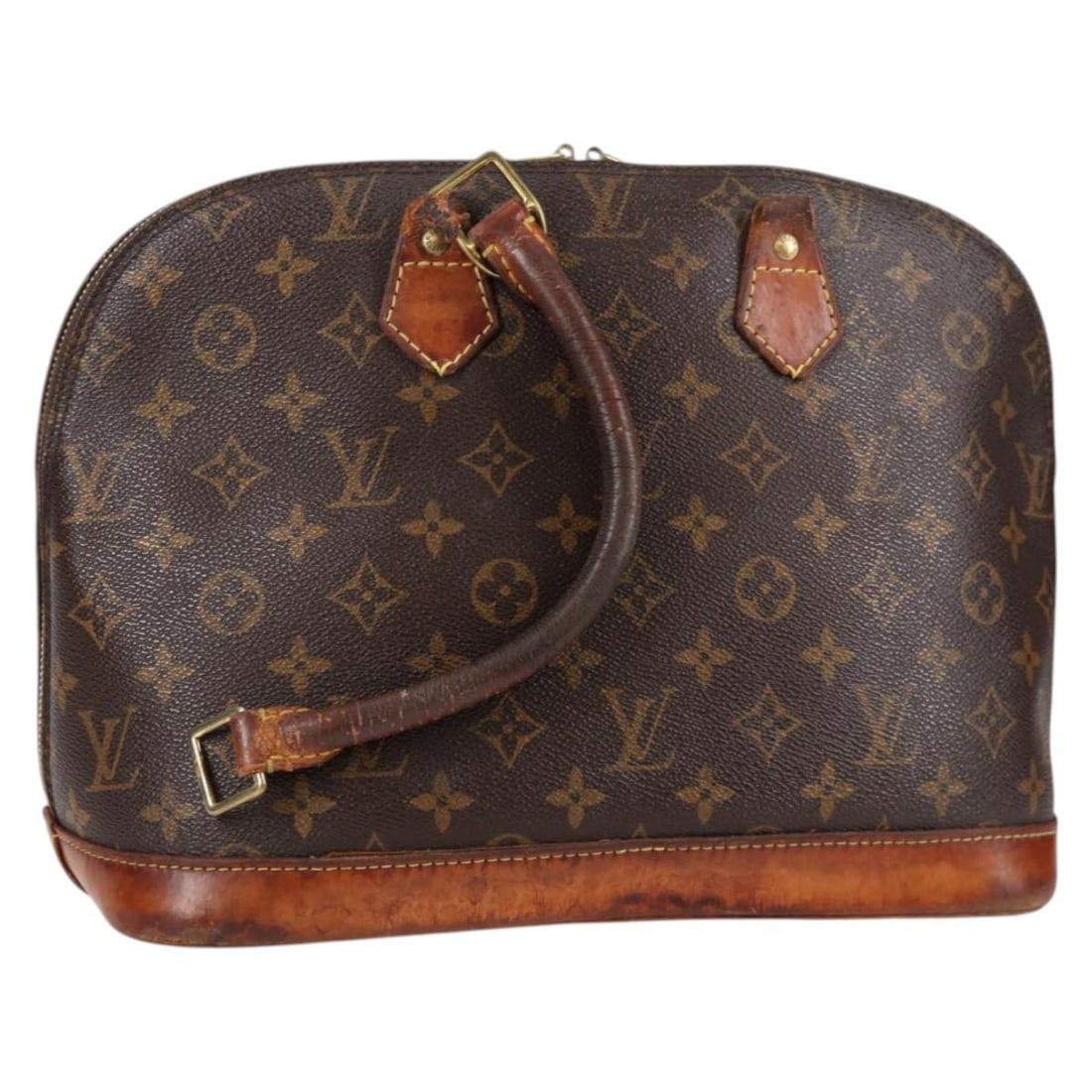 Louis Vuitton Alma Monogram Canvas Handbag M51130 France: Louis Vuitton Alma Monogram Canvas Handbag M51130 France This Louis Vuitton Monogram Alma handbag features the iconic monogram canvas exterior and is designed for women. The bag was made in France, mo