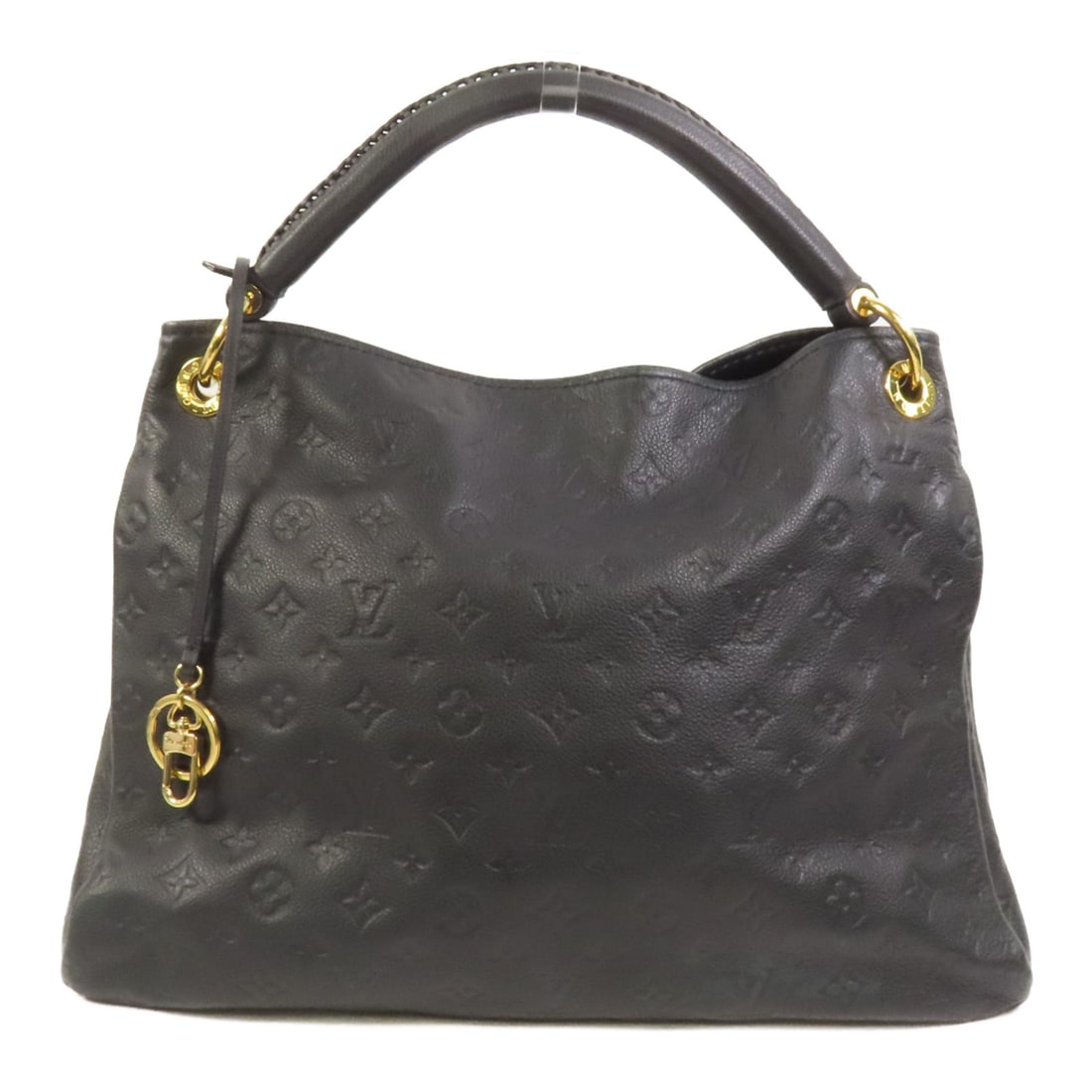 Louis Vuitton Artsy MM Black Calfskin Shoulder Bag Gold Tone Hardware: Louis Vuitton Artsy MM Black Calfskin Shoulder Bag Gold Tone Hardware This Louis Vuitton Artsy MM shoulder bag features the Monogram Empreinte design in dark blue calfskin leather. Designed for women,