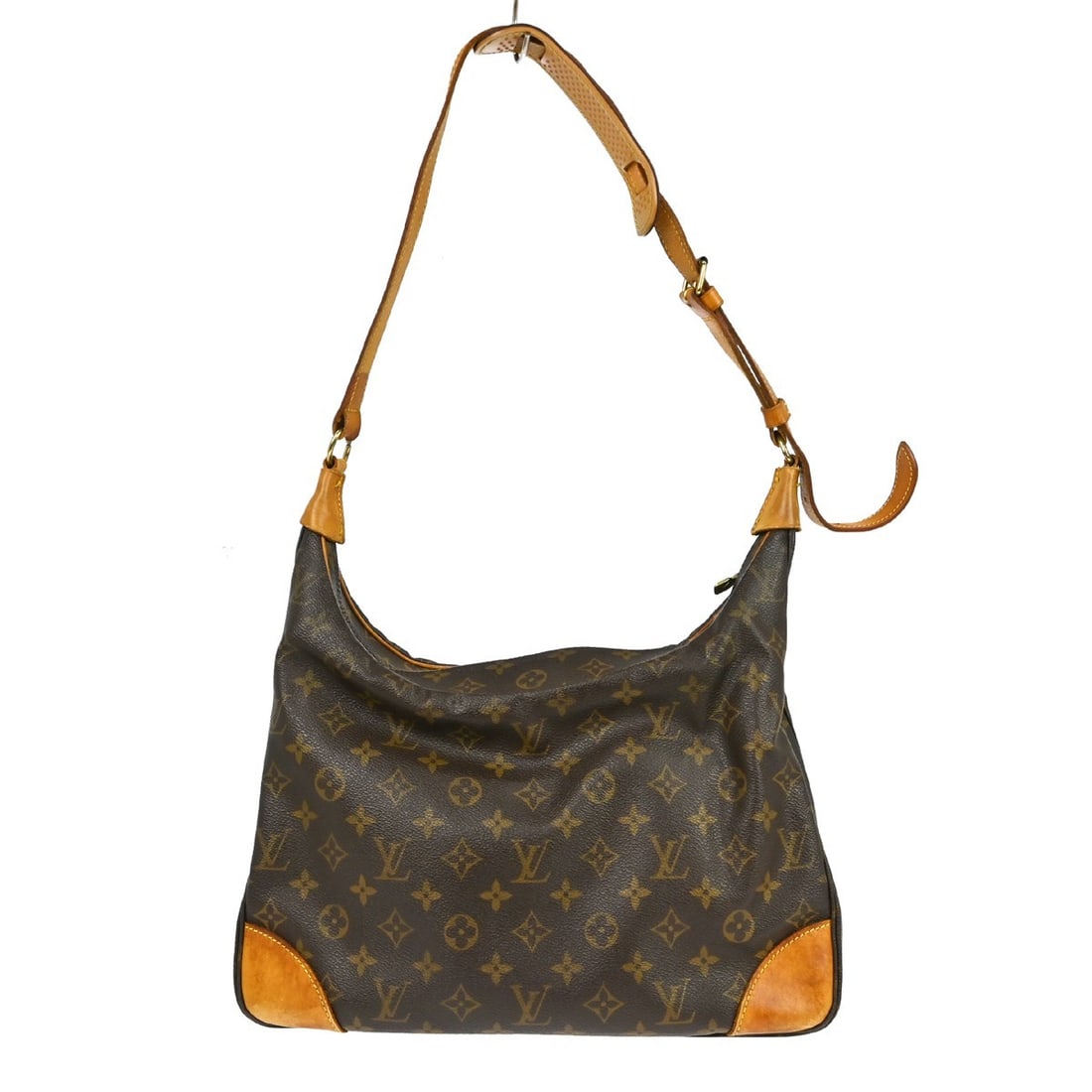 Louis Vuitton Boulogne 35 Monogram Leather Shoulder Bag M51260 Brown: Louis Vuitton Boulogne 35 Monogram Leather Shoulder Bag M51260 Brown This is a vintage Louis Vuitton Boulogne 35 shoulder bag featuring the signature monogram pattern. Crafted from brown leather with 