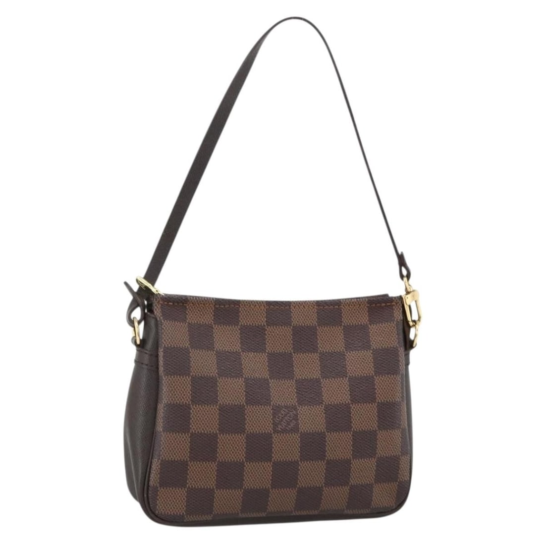 Louis Vuitton Damier Ebene Canvas N51982 Cosmetic Pouch Authentic: Louis Vuitton Damier Ebene Canvas N51982 Cosmetic Pouch Authentic This Louis Vuitton Damier Ebene Trousse makeup pouch is crafted from signature Damier Ebene canvas and features a compact design. The 
