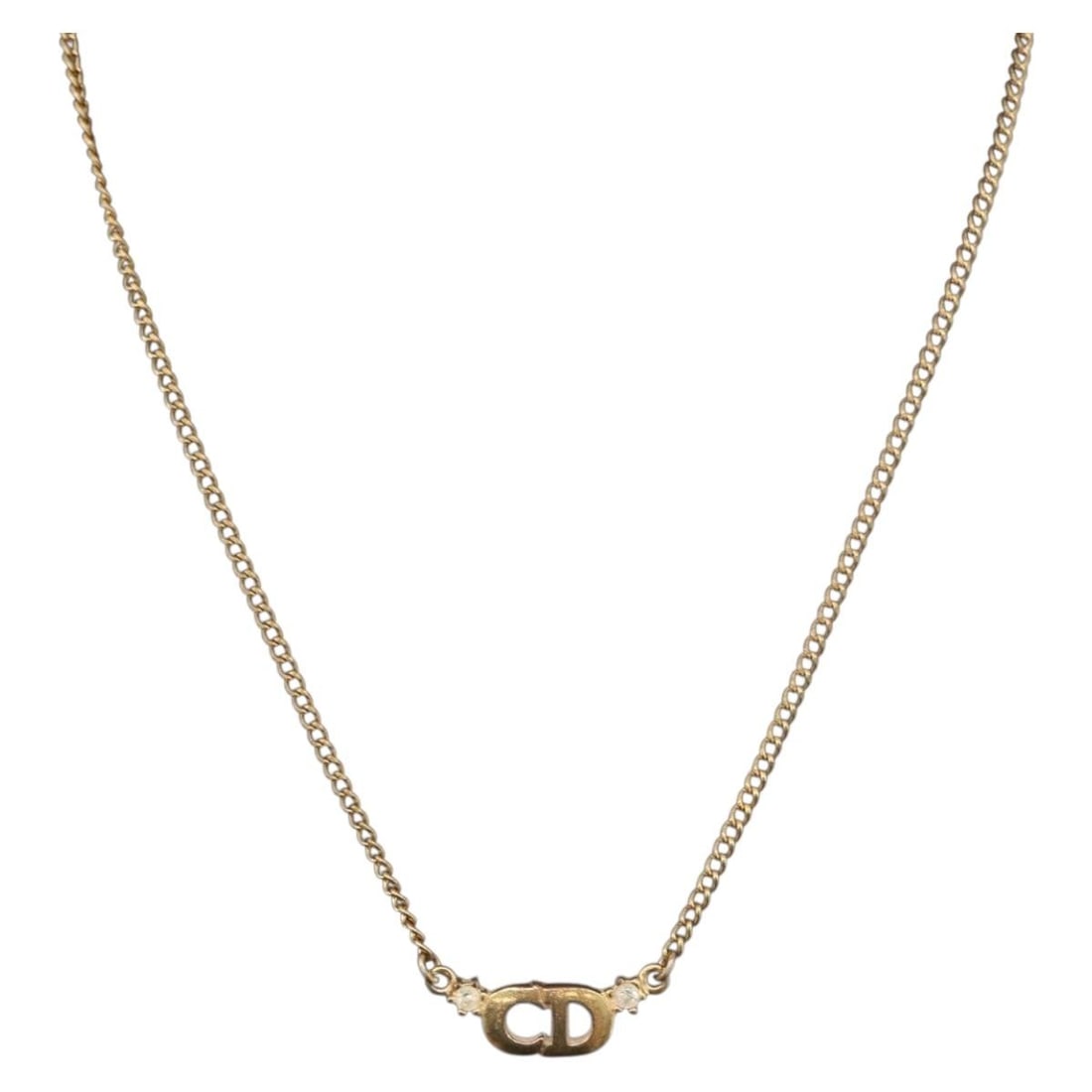 Christian Dior Gold Tone Metal Necklace for Women 17.7 Inch: Christian Dior Gold Tone Metal Necklace for Women 17.7 Inch This Christian Dior women's necklace features a gold tone metal construction and measures approximately 45 cm (17.7 inches) in total length.