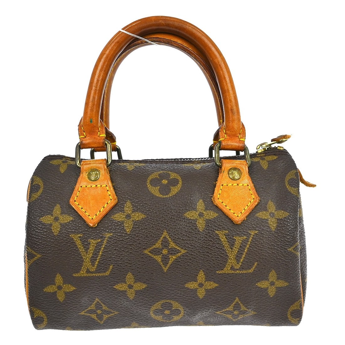 Louis Vuitton Mini Speedy Monogram Canvas Brown Handbag M41534: Louis Vuitton Mini Speedy Monogram Canvas Brown Handbag M41534 This Louis Vuitton Mini Speedy handbag features the iconic monogram canvas leather exterior in brown. Designed in a compact mini size, it