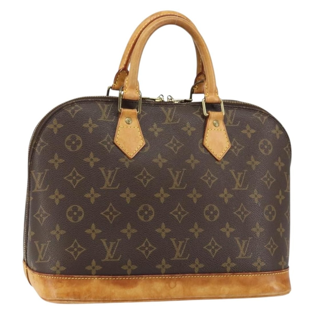 Louis Vuitton Alma Monogram Canvas Handbag M51130 France: Louis Vuitton Alma Monogram Canvas Handbag M51130 France This Louis Vuitton Alma handbag features the brand's iconic Monogram Canvas exterior and classic structured silhouette. Made in France, it offe