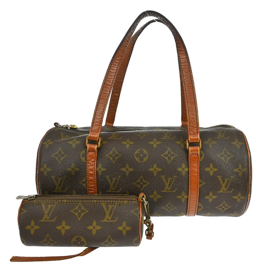Louis Vuitton Papillon 30 Monogram Canvas Medium Brown Handbag: Louis Vuitton Papillon 30 Monogram Canvas Medium Brown Handbag This is a vintage Louis Vuitton Papillon 30 handbag crafted from signature monogram canvas with brown leather double handles and trim. Th