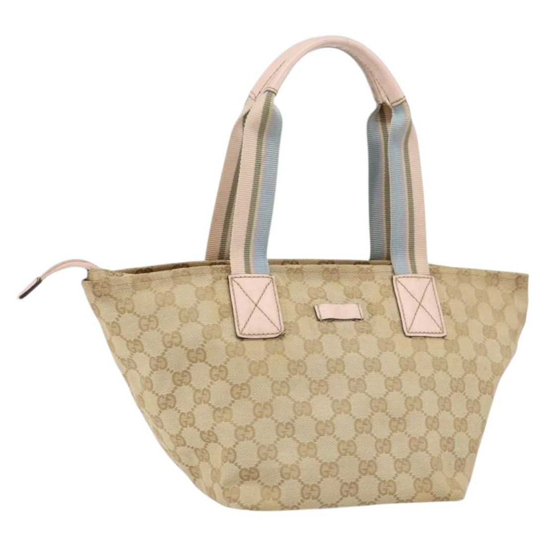 GUCCI GG Canvas Hand Bag Beige Gold 131228 Authentic Italy (1 of 18)