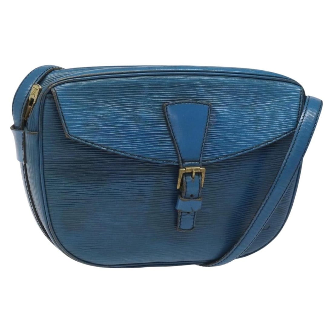 Louis Vuitton June Feuille Blue Epi Leather Shoulder Bag M52155 France (1 of 18)