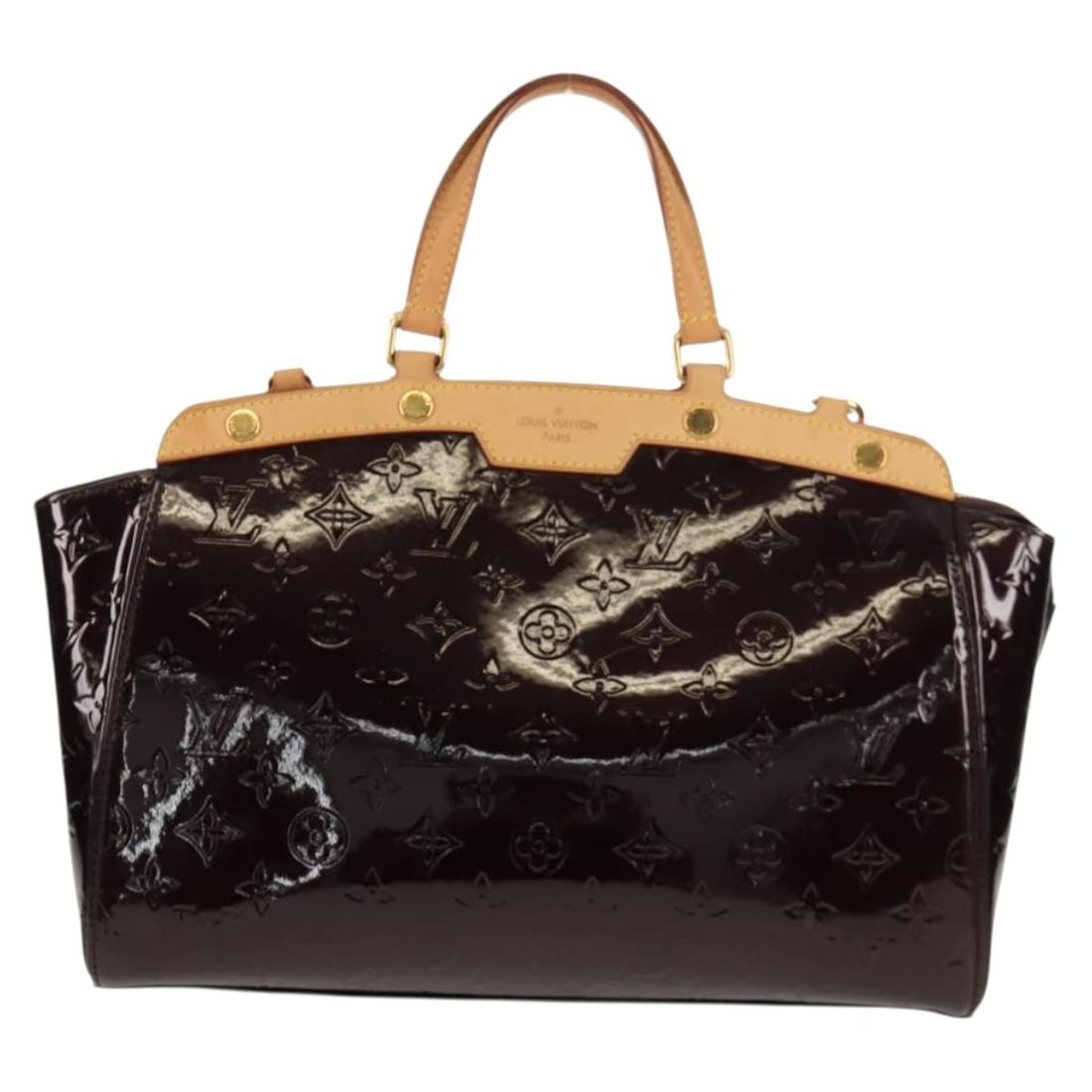Burgundy Monogram Vernis Brea Shoulder Bag by Louis Vuitton: Burgundy Monogram Vernis Brea Shoulder Bag by Louis Vuitton This Louis Vuitton Brea Handbag features the Monogram Vernis design in burgundy patent leather. The bag is designed for women and offers bot