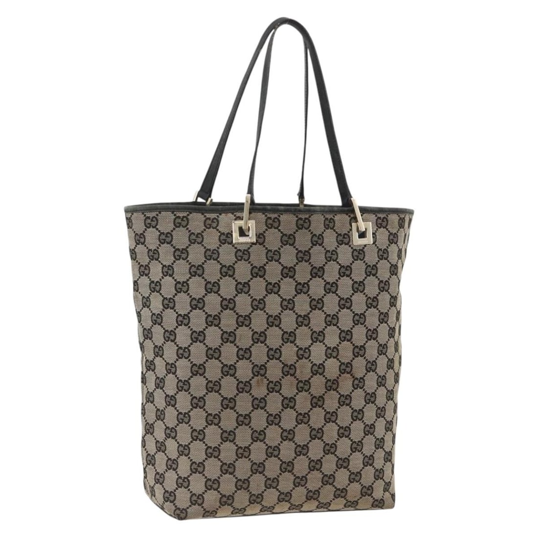 Navy Gold GG Canvas Tote 002 1098 by Gucci Italy: Navy Gold GG Canvas Tote 002 1098 by Gucci Italy This is a GUCCI GG Canvas Tote Bag in navy and gold, designed for women. Made in Italy, the bag features the iconic GG canvas exterior with gold accent