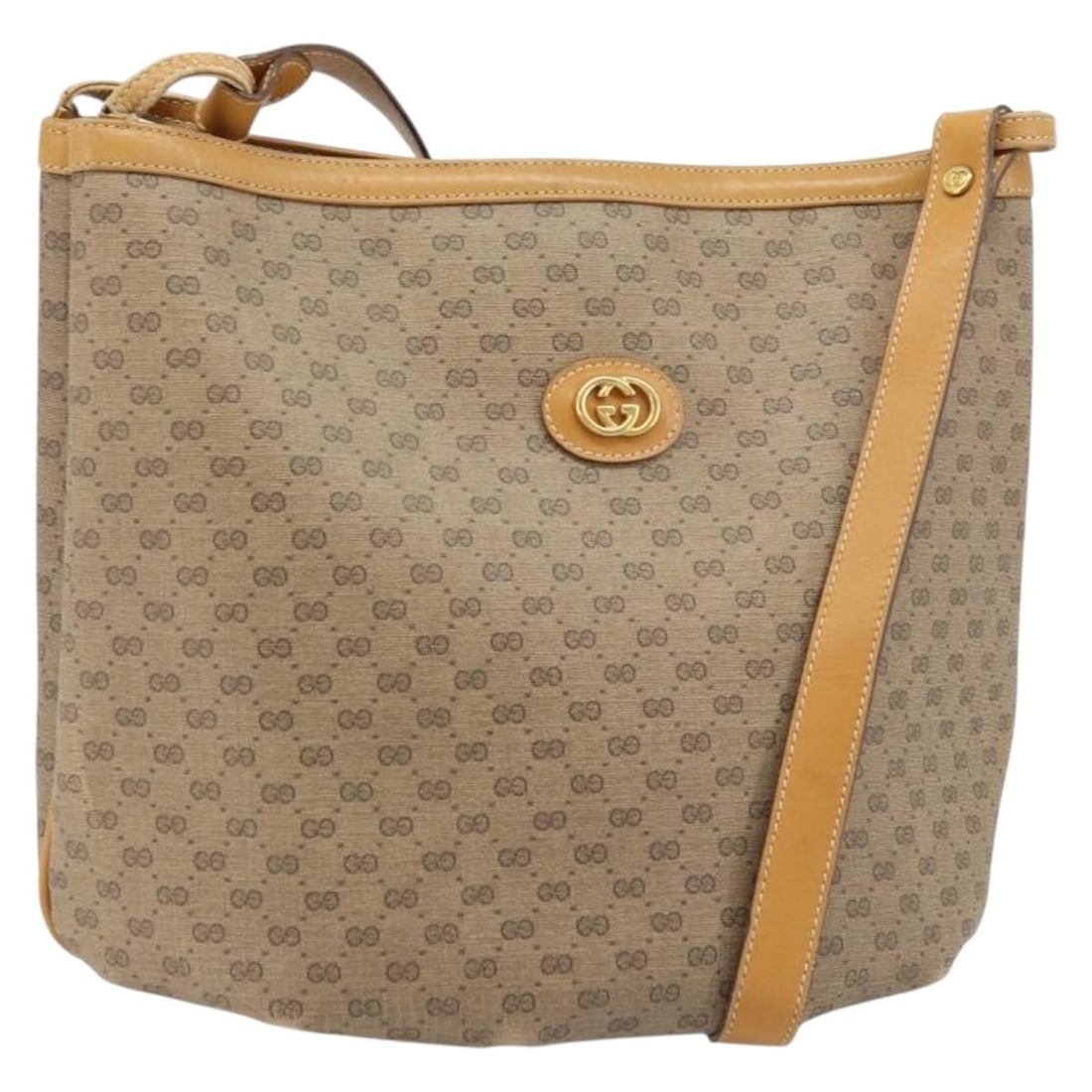 Gucci Micro GG Supreme Beige Gold PVC Shoulder Bag 001 110 0077 Italy: Gucci Micro GG Supreme Beige Gold PVC Shoulder Bag 001 110 0077 Italy This GUCCI Micro GG Supreme shoulder bag is crafted from beige and gold PVC leather with Micro Small GG canvas detailing. Designed