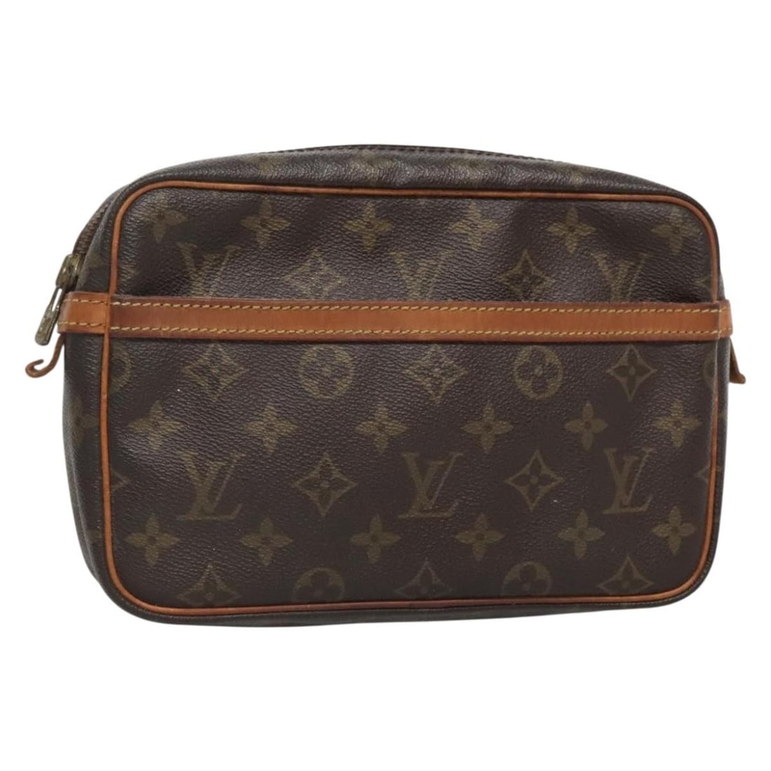 Authentic LOUIS VUITTON Monogram Compiegne 23 Clutch Bag M51847: Authentic LOUIS VUITTON Monogram Compiegne 23 Clutch Bag M51847 This authentic LOUIS VUITTON Monogram Compiegne 23 Clutch Bag is a timeless accessory crafted from durable monogram canvas. The bag show