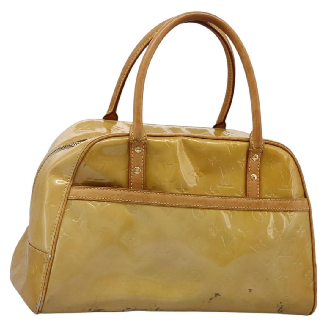 Tompkins Square Beige Patent Leather Handbag by Louis Vuitton M91149 (1 of 18)