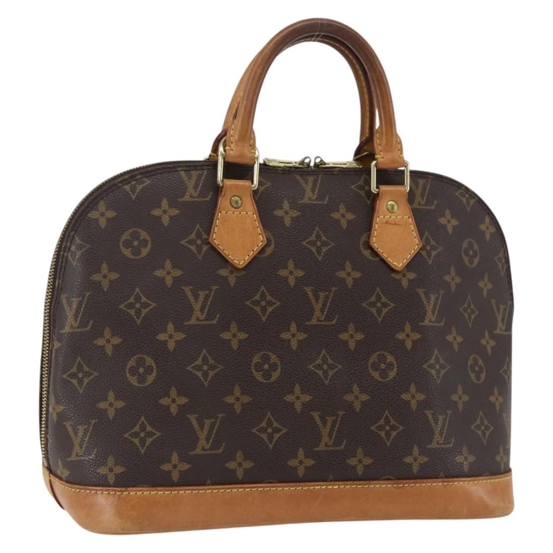 Louis Vuitton Alma Monogram Canvas Handbag M51130 France: Louis Vuitton Alma Monogram Canvas Handbag M51130 France This Louis Vuitton Monogram Alma handbag is crafted from signature monogram canvas and features a classic silhouette. Designed for women, it in