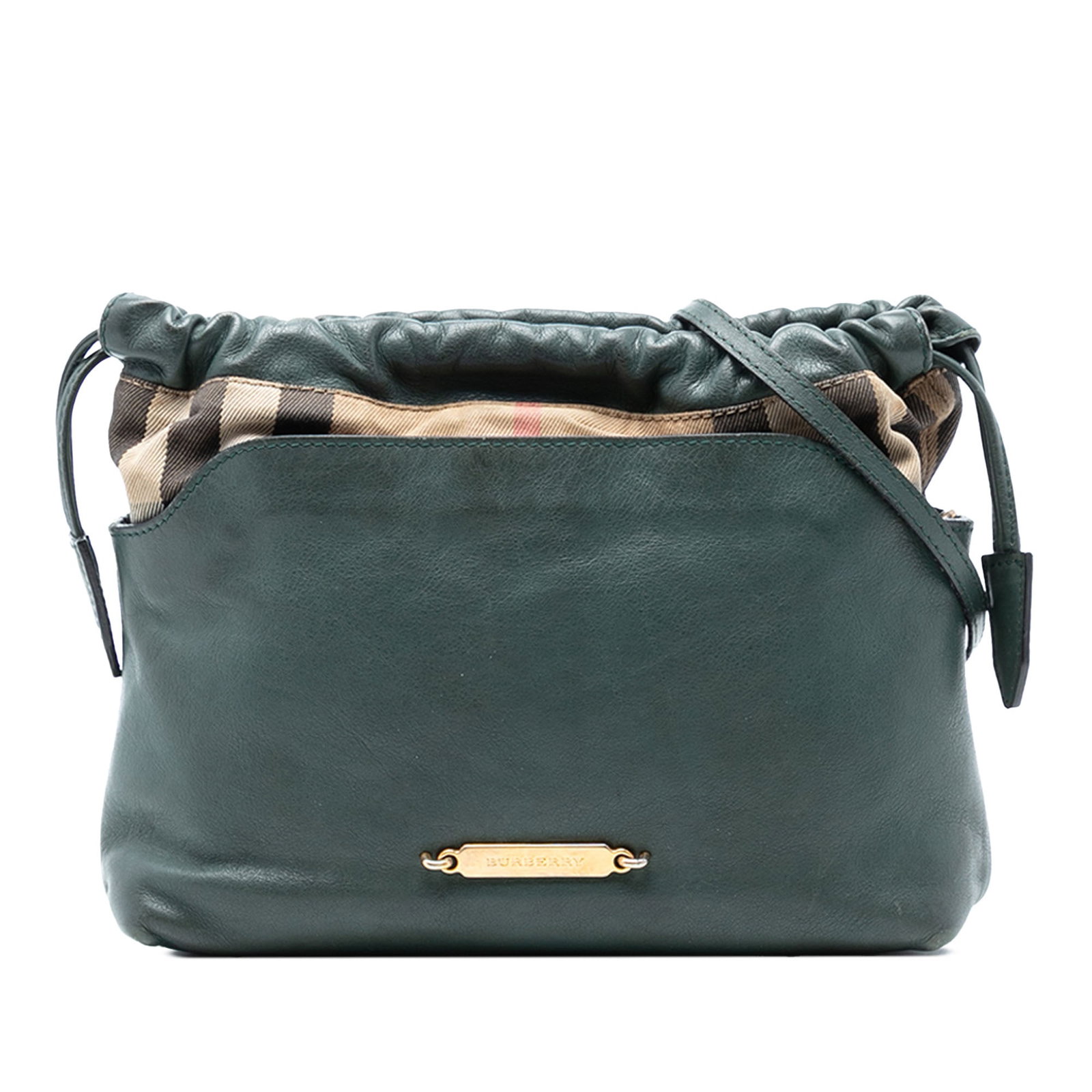 Burberry Little Crush Crossbody Green Canvas and Leather Shoulder Bag (1 of 7)