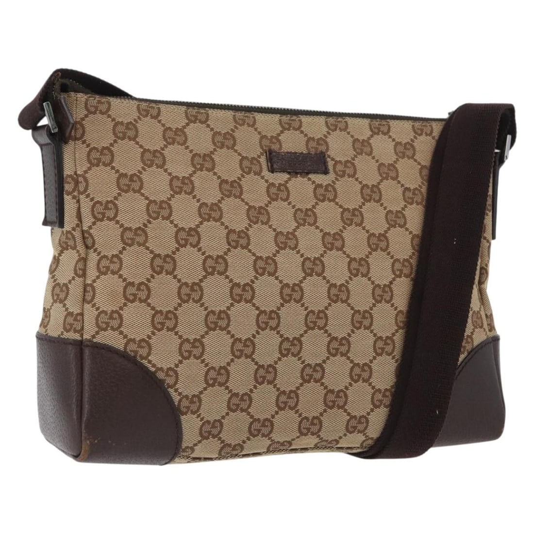 Beige Silver GG Canvas Shoulder Bag by Gucci Model 114273: Beige Silver GG Canvas Shoulder Bag by Gucci Model 114273 This is a GUCCI GG Canvas shoulder bag in beige and silver, featuring the signature GG canvas exterior. Designed for women, this bag is crafte