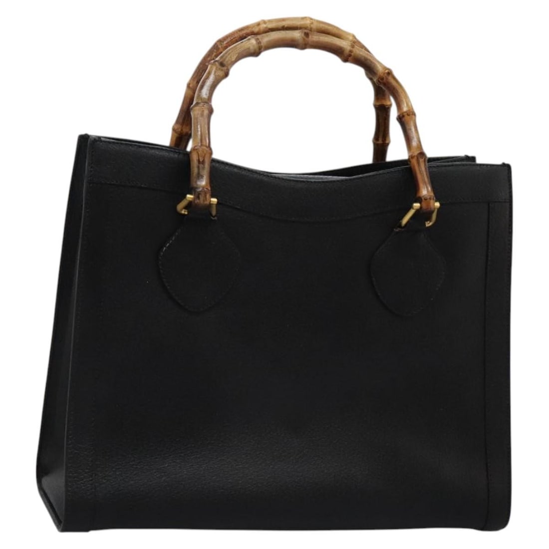 Gucci Black Leather Bamboo Handle Handbag Model 002 1095 0260: Gucci Black Leather Bamboo Handle Handbag Model 002 1095 0260 This Gucci Bamboo handbag features black leather with gold-tone accents and a signature bamboo handle. Designed for women, it offers a spa
