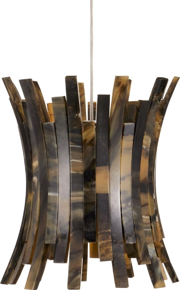 Currey Alsop Multi-Drop Pendant Light with Faux-Horn Finish (1 of 3)