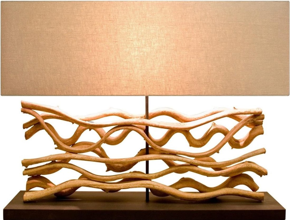 Modern Black Table Lamp with Linen Shade (1 of 4)