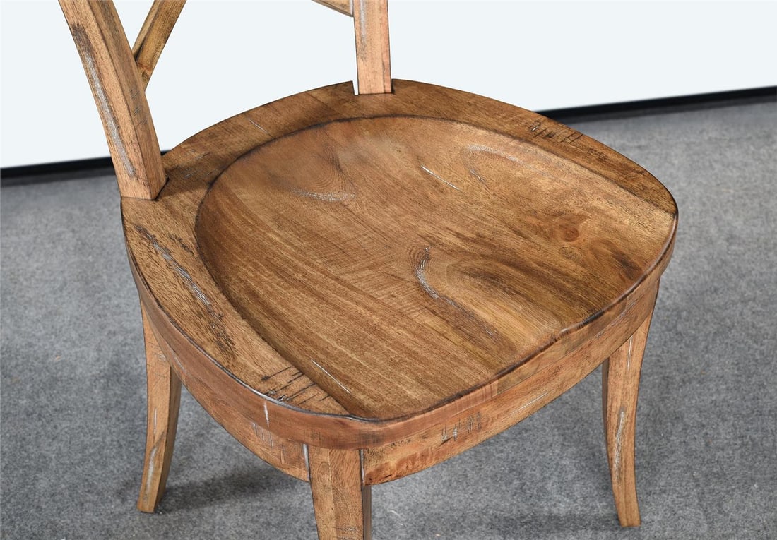 Beachwood Cafe X Back Dining Chair 36H 19W 19D: Beachwood Cafe X Back Dining Chair 36H 19W 19D Elevate your dining experience with this stylish Handcrafted Beachwood Dining Chair. Designed with a classic Cafe X Back style, this chair combines elega