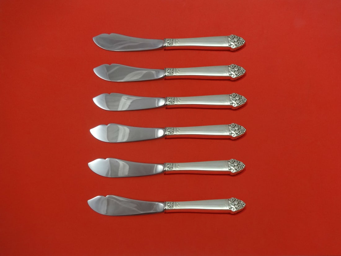 Oneida King Cedric Sterling Silver 6pc Trout Knife Set Custom Made (1 of 1)