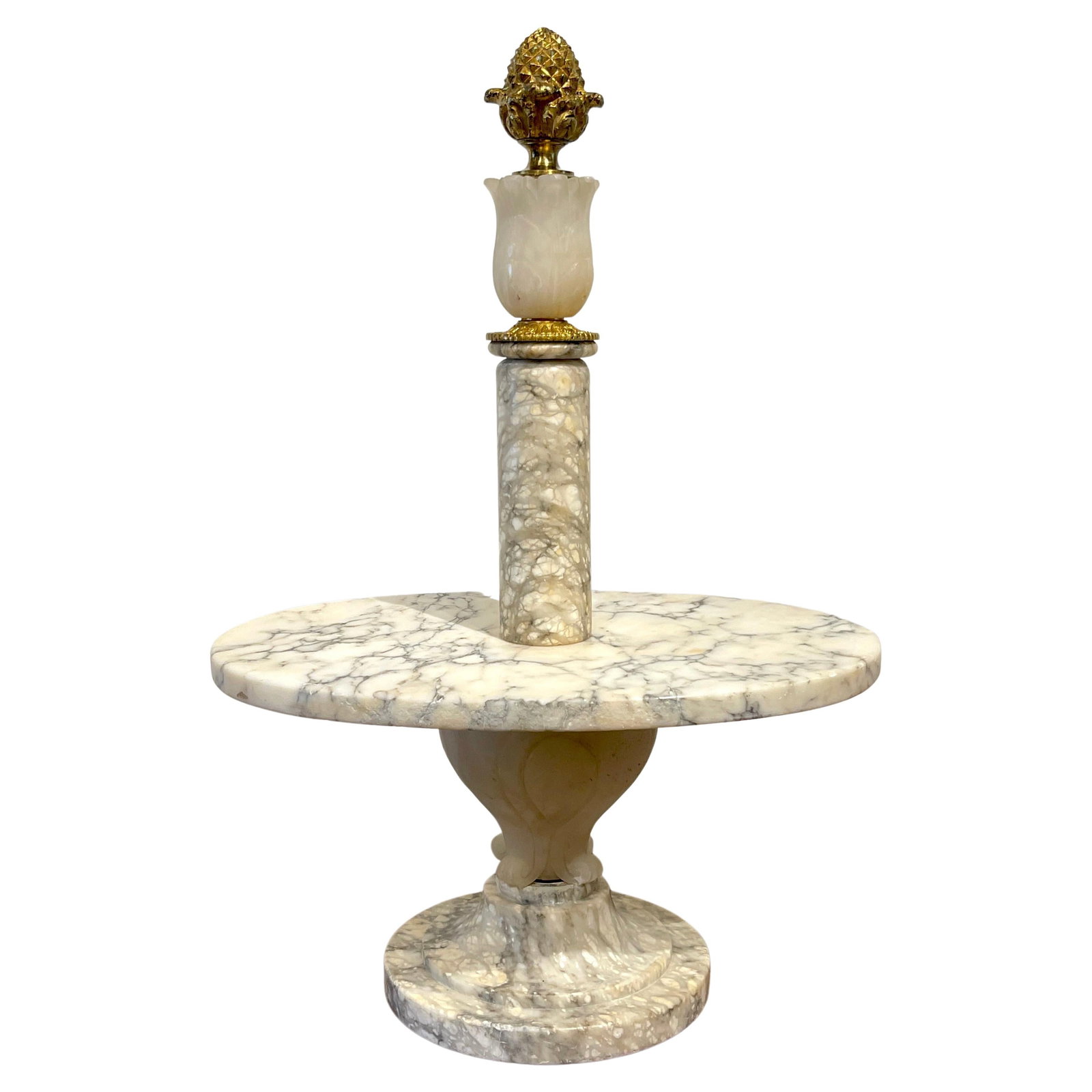 Antique French Belle Epoque Marble Ormolu Tazza Centerpiece 25in (1 of 17)