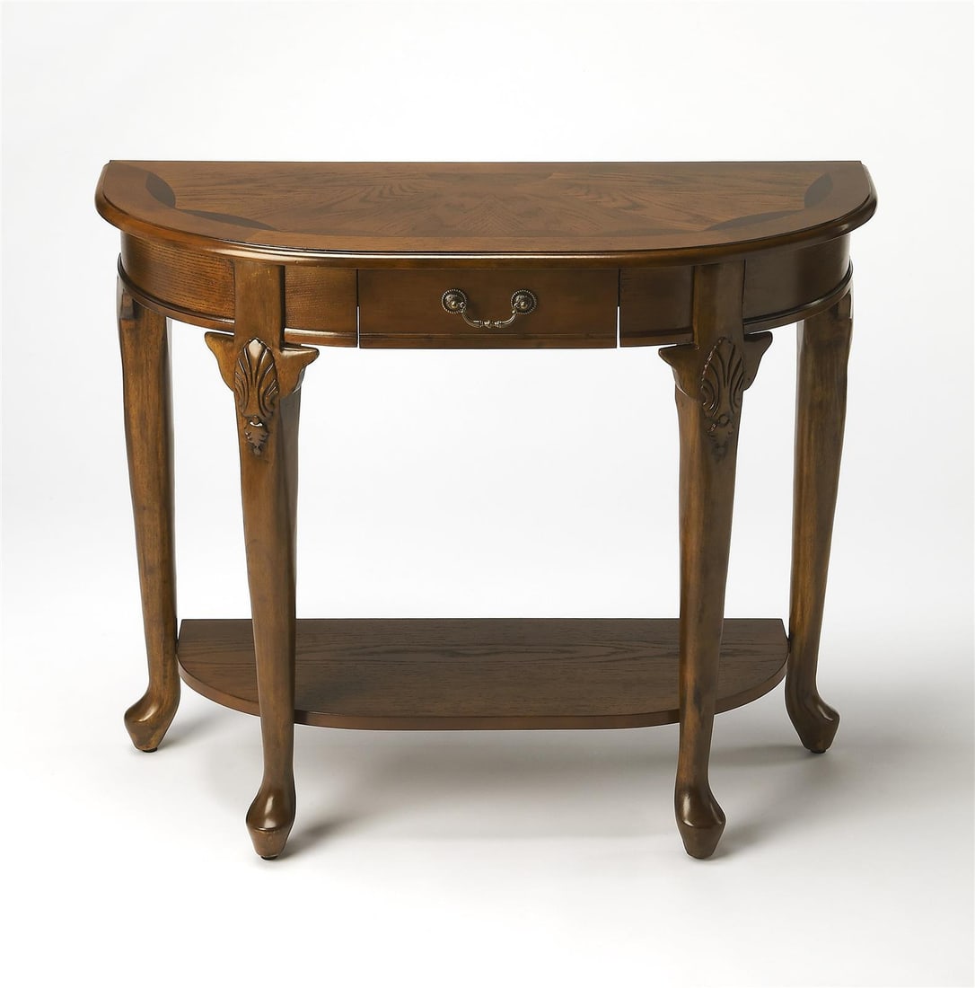 Butler Kimball Collection Demilune Console in Oak Finish (1 of 3)