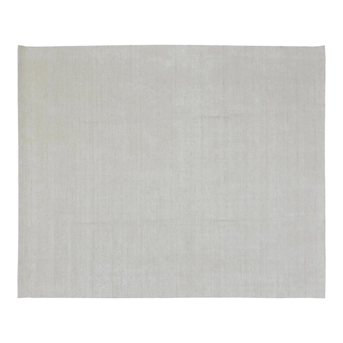9'1 x 12' Modern Minimalist Wool Silk Hand Loomed Area Rug: 9'1 x 12' Modern Minimalist Wool Silk Hand Loomed Area Rug This modern minimalist hand-loomed rug features natural colors in a contemporary style with a soft texture. Crafted from a blend of wool and 