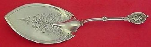 Wendt Sterling Silver Medallion Pie Server 9 Inch Monogrammed (1 of 2)