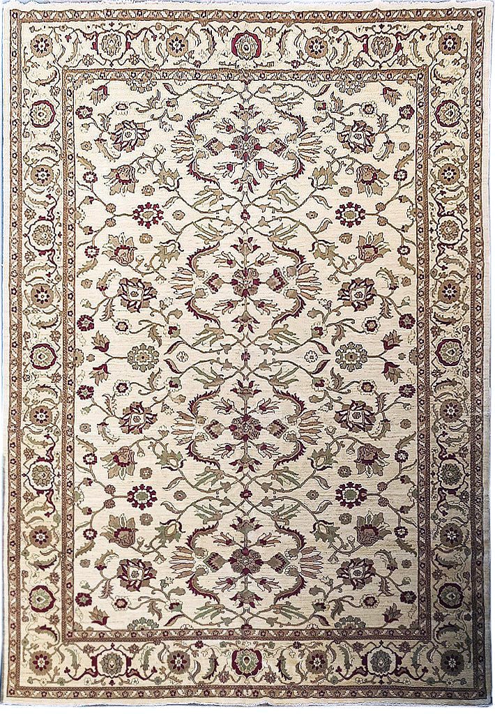 Elegant 12 x 18 Light Ivory Beige Chobi Peshawar Rug (1 of 10)